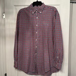 Vineyard Vines men’s large long sleeve button down plaid flannel whale shirt
